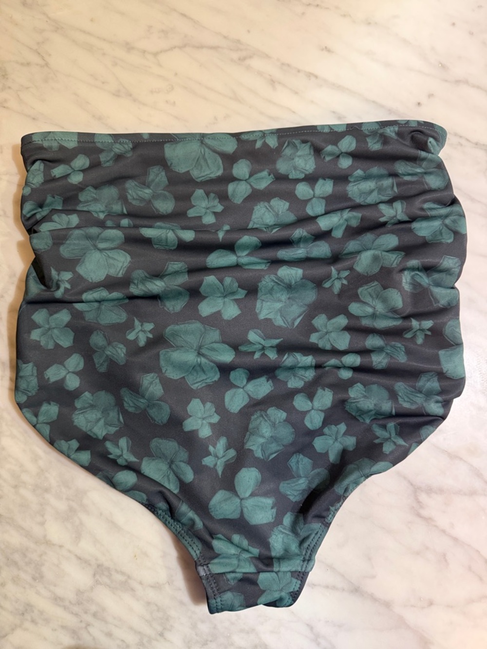 Albion Teal Floral Mesh-Accent One-Piece Swimsuit - Picture 6 of 7